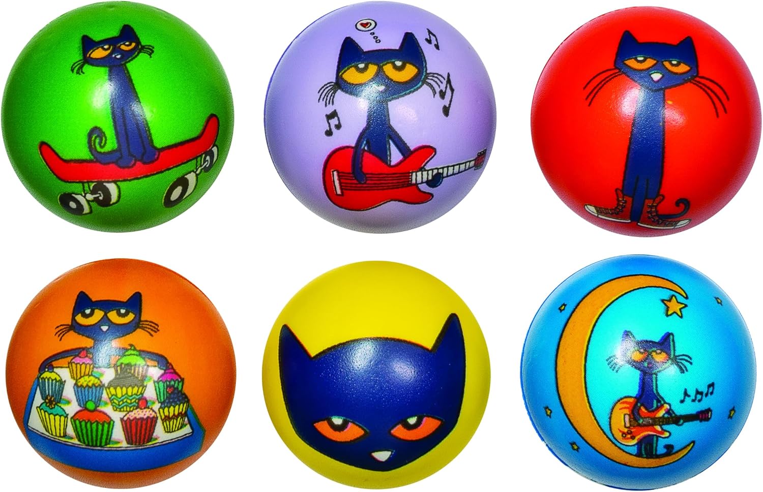 Raymond Geddes Pete The Cat Stress Ball Fidget Toy Set (12 Pack)