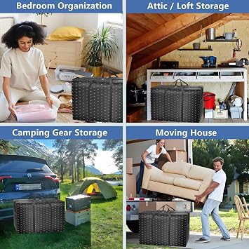 2 Pack 90L Extra Large Heavy Duty Moving Bags, Storage Bags
