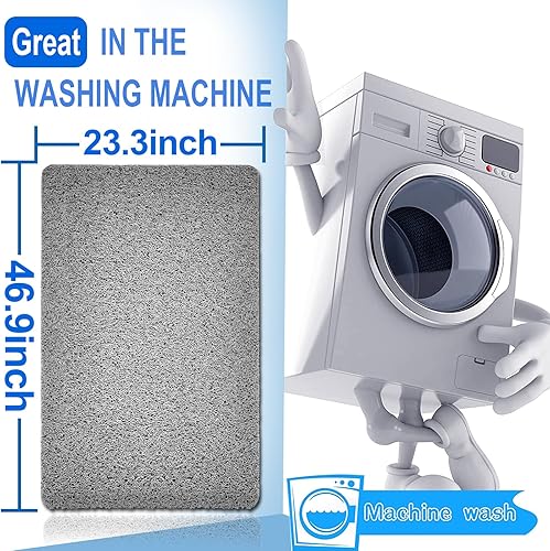 Miniatura 2 de Tapetes de ducha antideslizantes para personas mayores, 24 x 47 pulgadas, extra Lager Loofah, tapetes de baño para ducha, tapete de baño