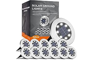 INCX 12-Pack Solar Lights, Illuminate Your Patio and Lawn Areas