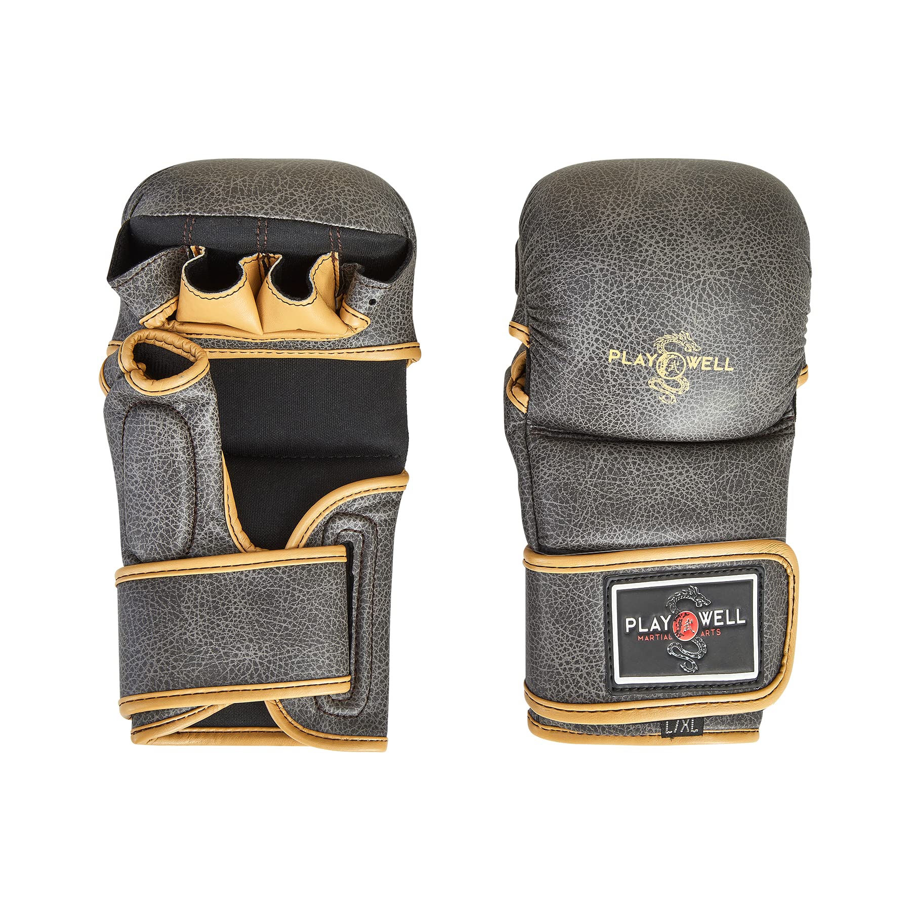 Playwell Gamma Premium: Serie Vintage - Pro Series MMA Sparring & Grappling Fight Guanti - 198,4 g