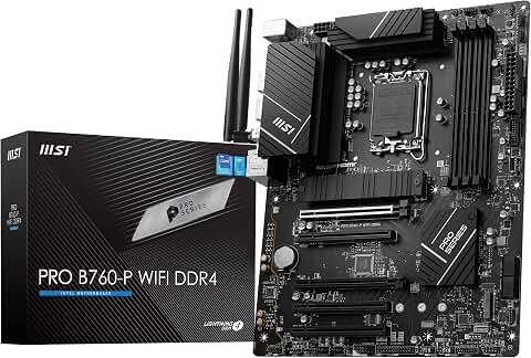 MSI Pro B760-P WiFi DDR4 Carte mère ATX, LGA 1700 | Pour Intel Core 14e, 13e et 12e gén., DDR4 Memory Boost 5333+MHz/OC, PCIe 4.0 x16, M.2 Gen4, 2.5G LAN, Wi-Fi 6E