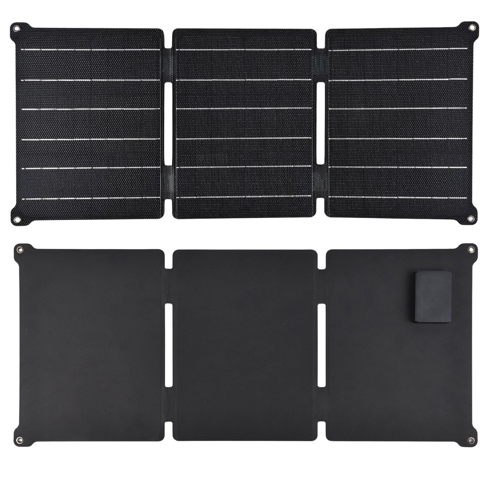 Keenso Panneau Solaire Pliable, Chargeur Solaire Haute efficacité pour Activités de Plein Air, Module avec Deux Sorties USB pour Randonnée, Camping, Voyage, Alimentation Portable (21W)