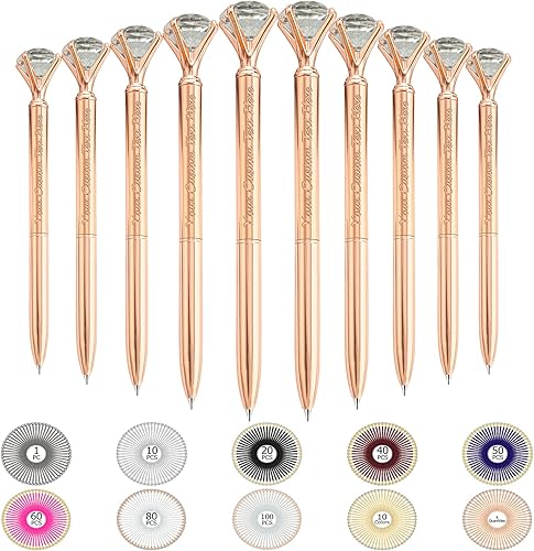 Hasta 100 bolígrafos de diamante personalizados a granel con nombre, bolígrafo de impresión personalizada con logotipo de negocios grabado, mensaje