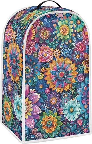 Miniatura 3 de Fundas de tela brillante para licuadora de flores, para cocina, resistentes a las manchas, suministros de polvo, para cafetera, funda para