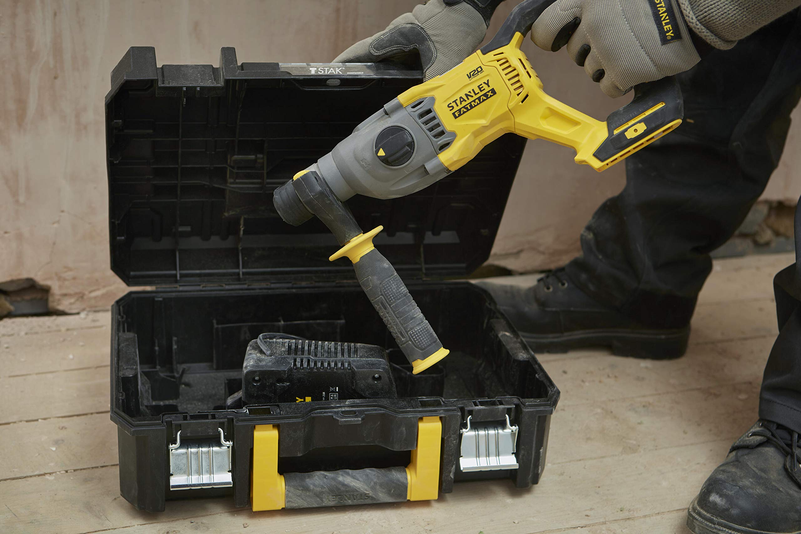 Stanley FATMAX Perforateur SDS+ 18V Lithium Ion Moteur Brushless 2J 5500 cps/mn Sans batterie ni Chargeur Gamme FATMAX V20 SFMCH900B-XJ