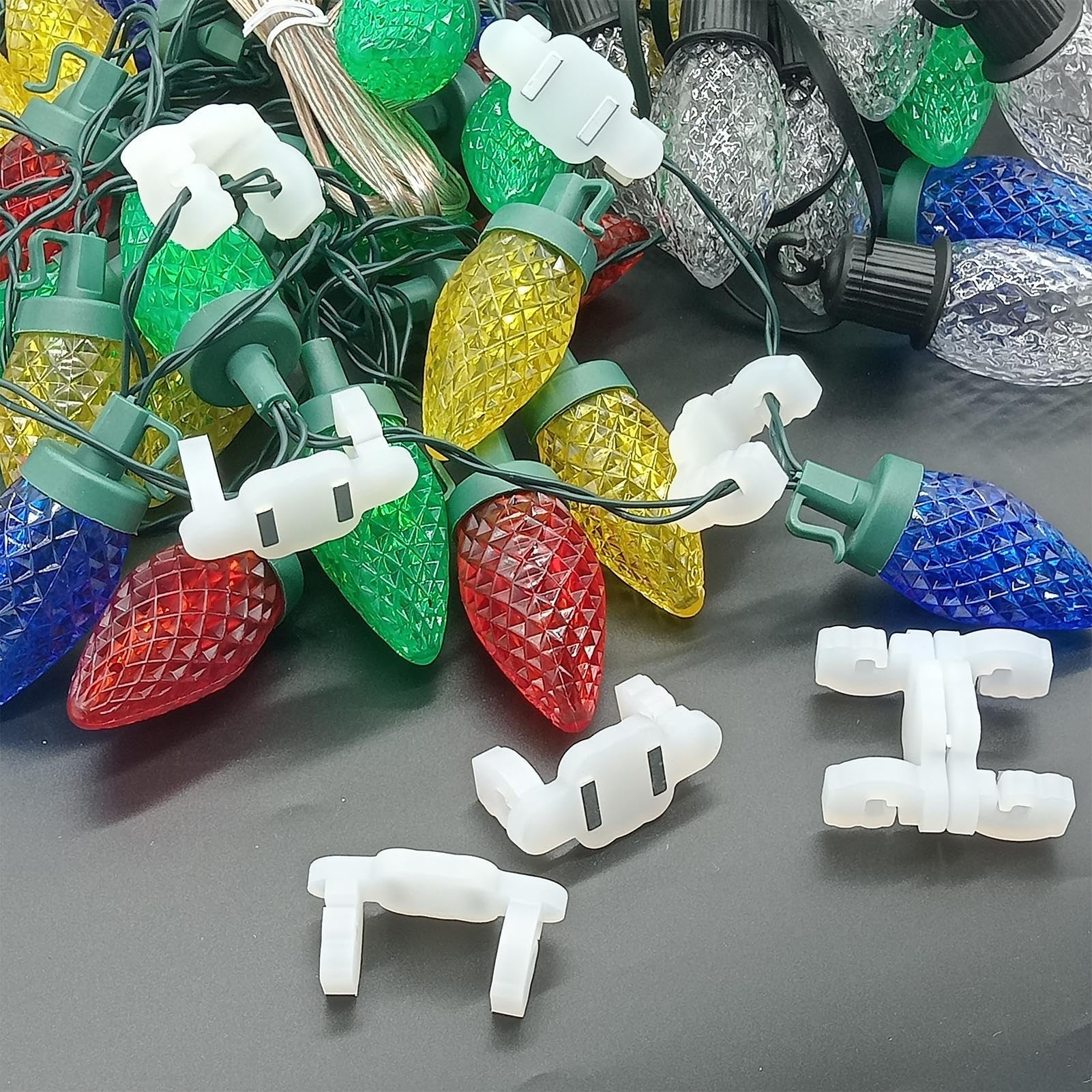 Ganchos Para Luces De Navidad Para Canalones 50 Piezas Ganchos Magnéticos