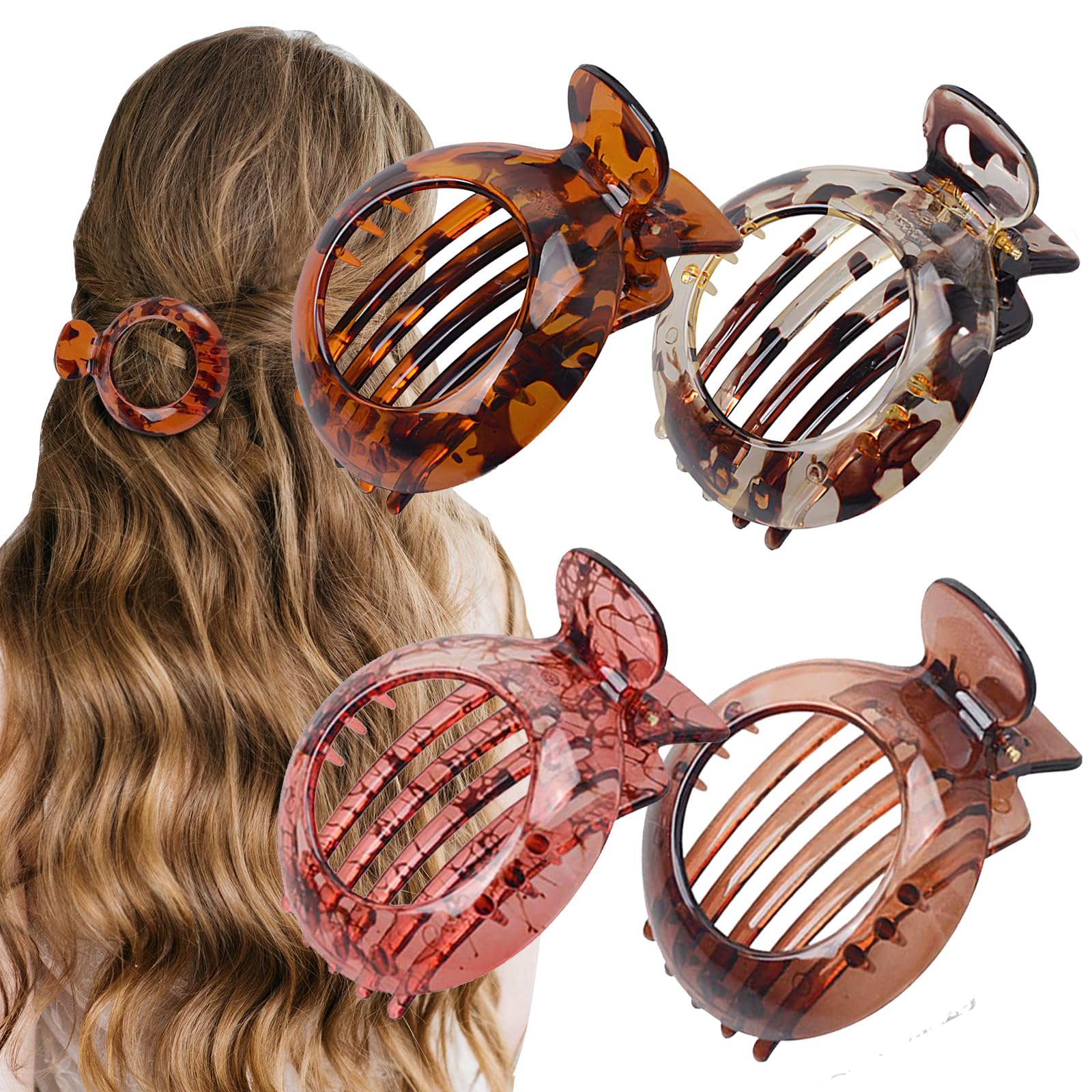 Flat Hair Claw Clips