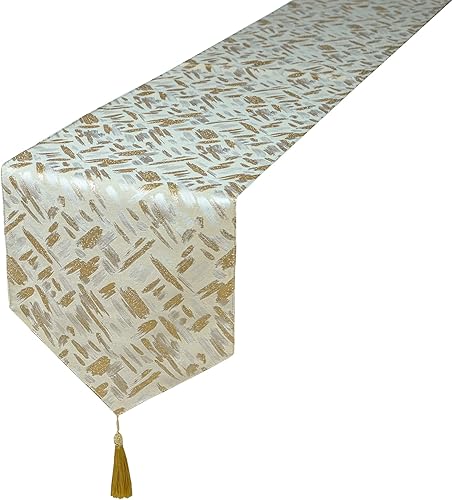 HoliSelear Camino de mesa de otoño jacquard colorido con purpurina de varios tamaños, 72 pulgadas de largo, 13 x 72 pulgadas, para escritorio de