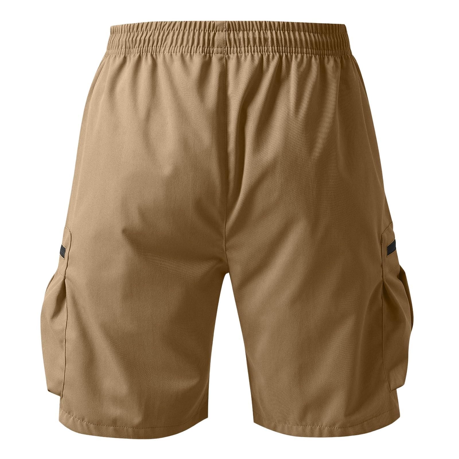 Pantalones Cortos Hombre Trabajo Bermudas Hombre Verano Deporte Senderismo Montaña Pantalones Cortos Cargo Shorts Militares Casual Verano con Múltiples Bolsillos