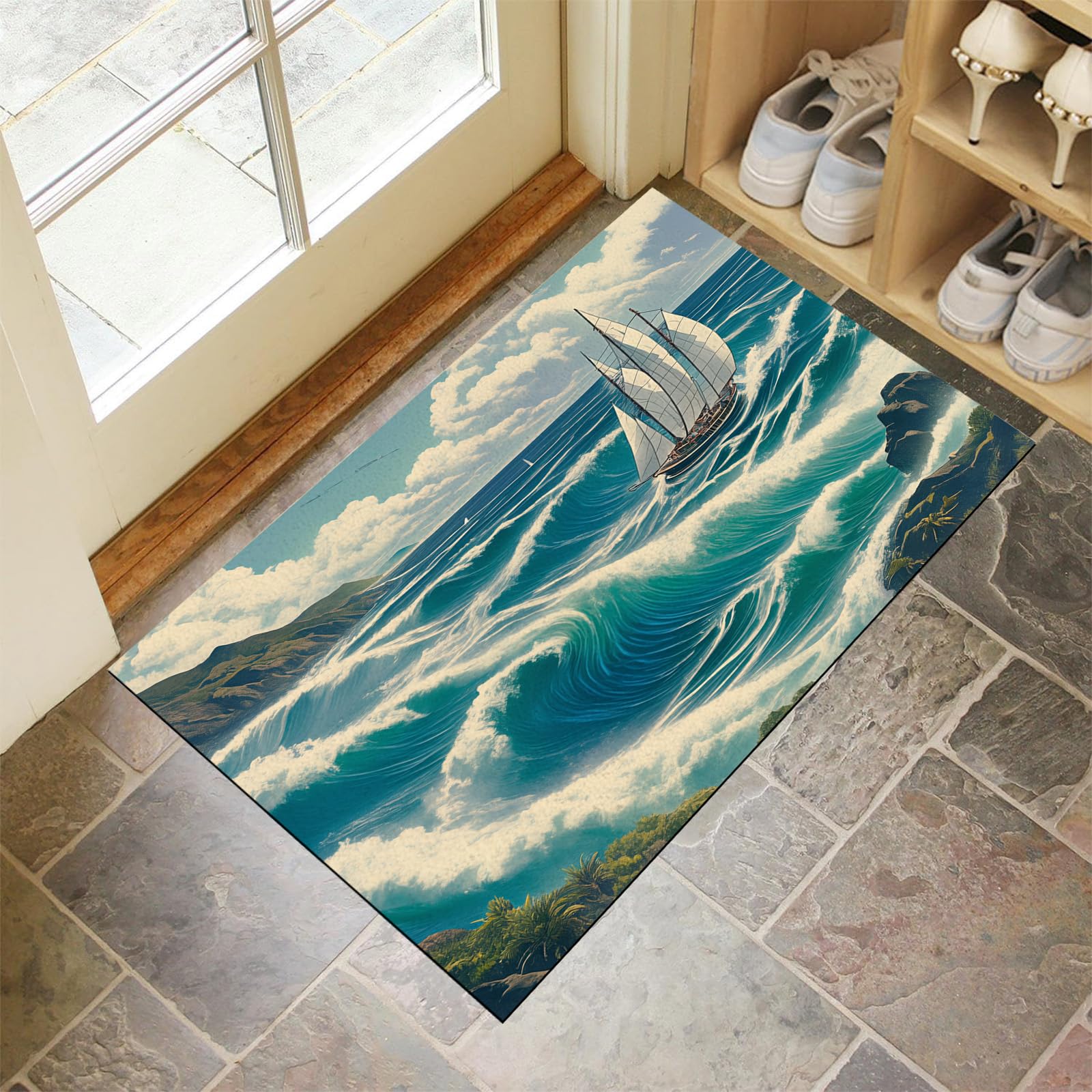 Tapis de porte extérieur pour stopper la boue et sécuriser les sols glissants