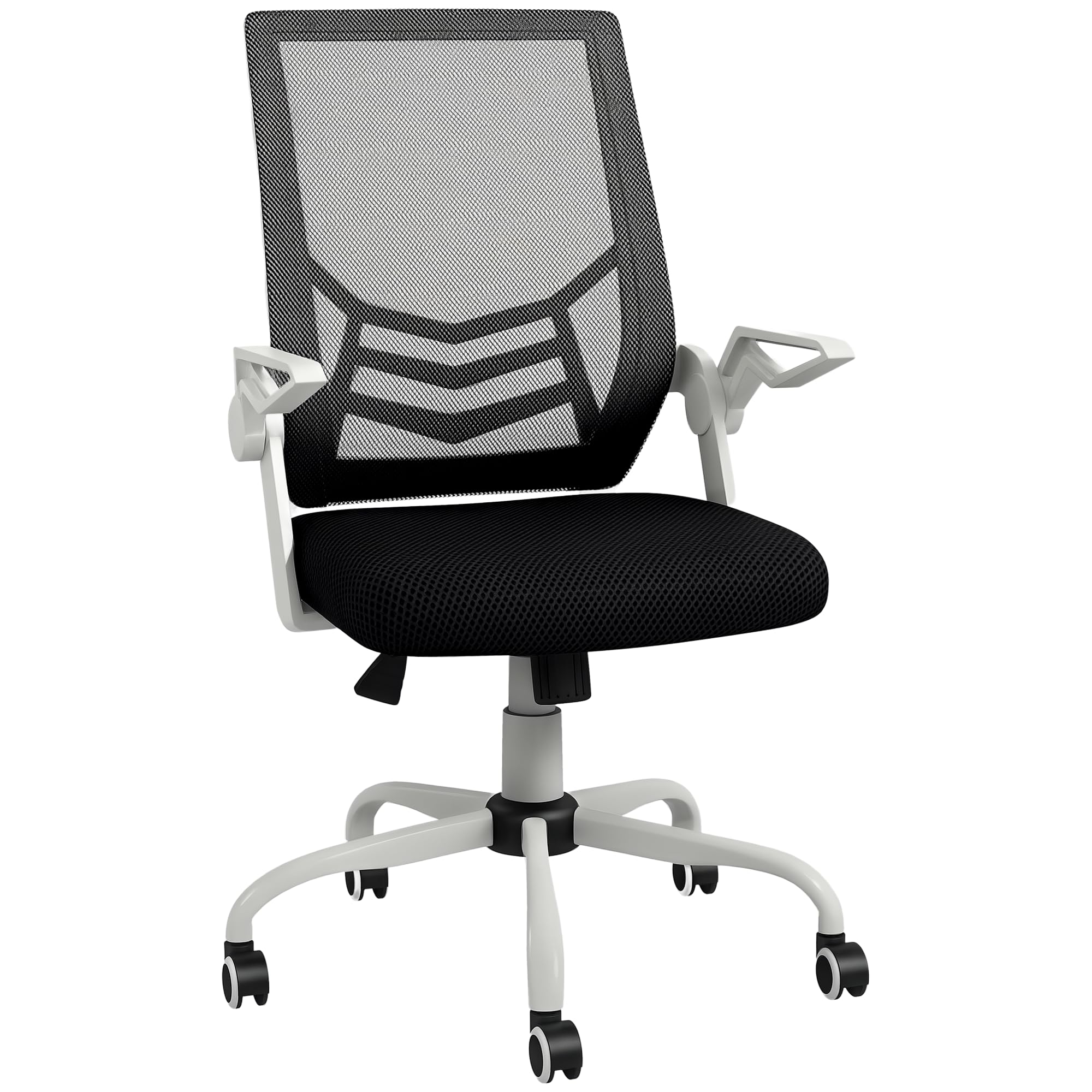 Vinsetto Black Mesh Swivel Office Task Chair With Lumbar Support