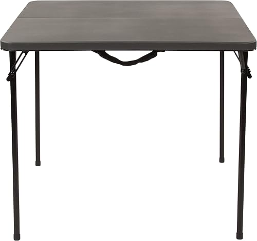 Miniatura 11 de Flash Furniture Dunham Mesa Cuadrada de Plástico Plegable para Eventos de 2.83 Pies con Asa de Transporte, Mesa de Banquete Bi-Fold para Eventos de