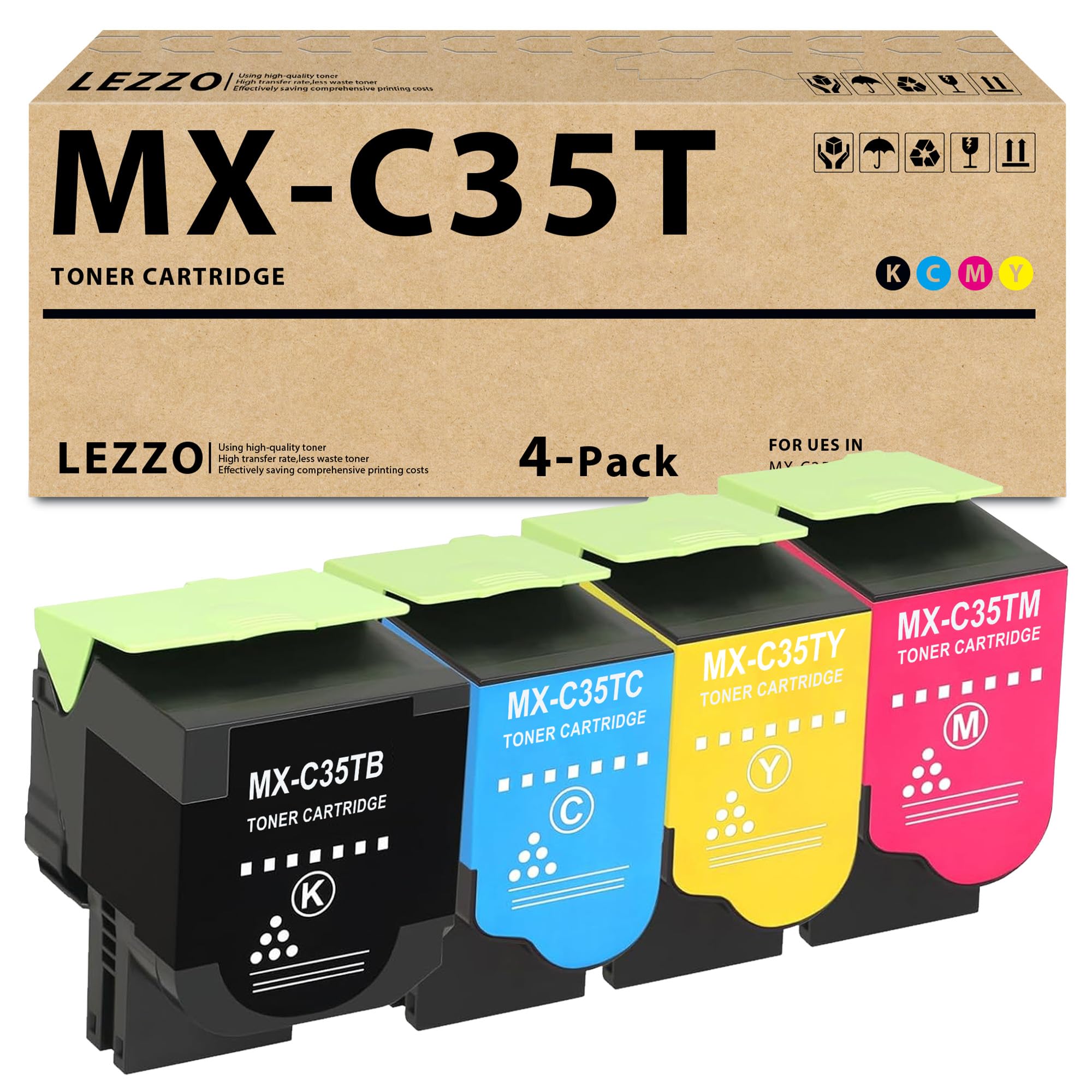 Cartouche toner MX-C35T haute capacité, impression nette Sharp - 8