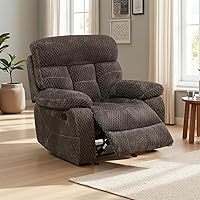 Vista 14 de Juego de sofá reclinable de pana, sofá reclinable manual con portavasos/mesa auxiliar, cómodos sofás reclinables de tela, juegos de muebles de sala