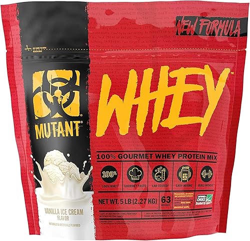 Mutant Whey - Mezcla de proteína de suero en polvo Muscle Building en excelentes sabores y enriquecido con enzimas para una nutrición óptima, 5