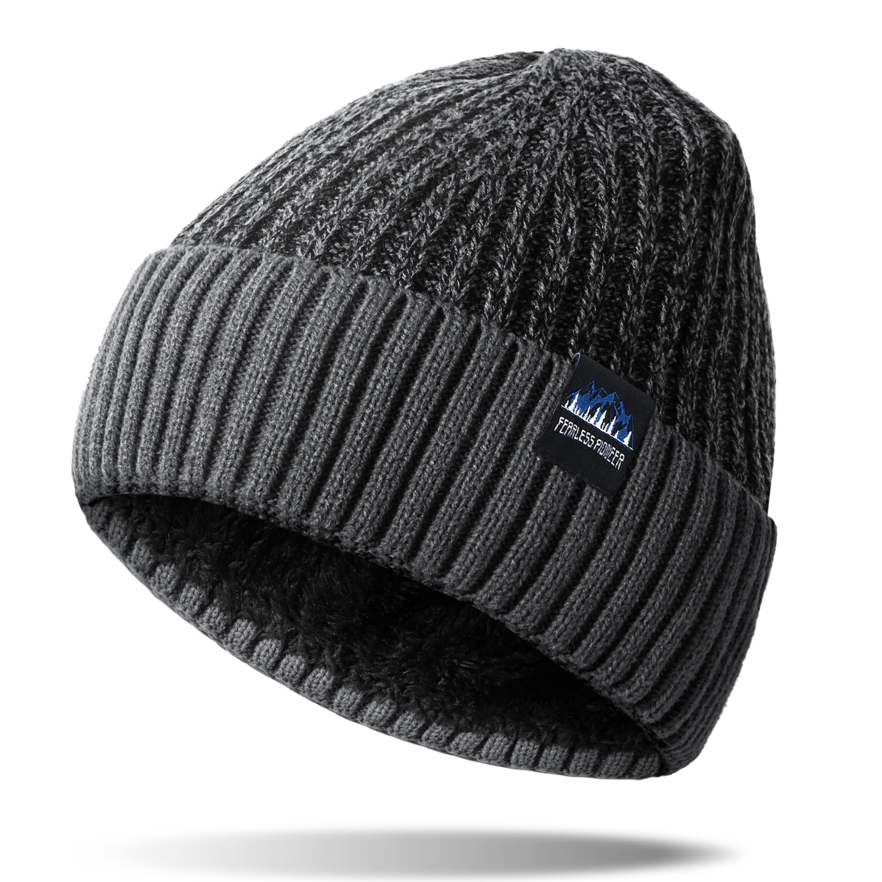 Men’s Beanie Hat – Soft Fleece-Lined Winter Knit Cap, Comfortable & Warm, Snug Fit, Velvety Interior