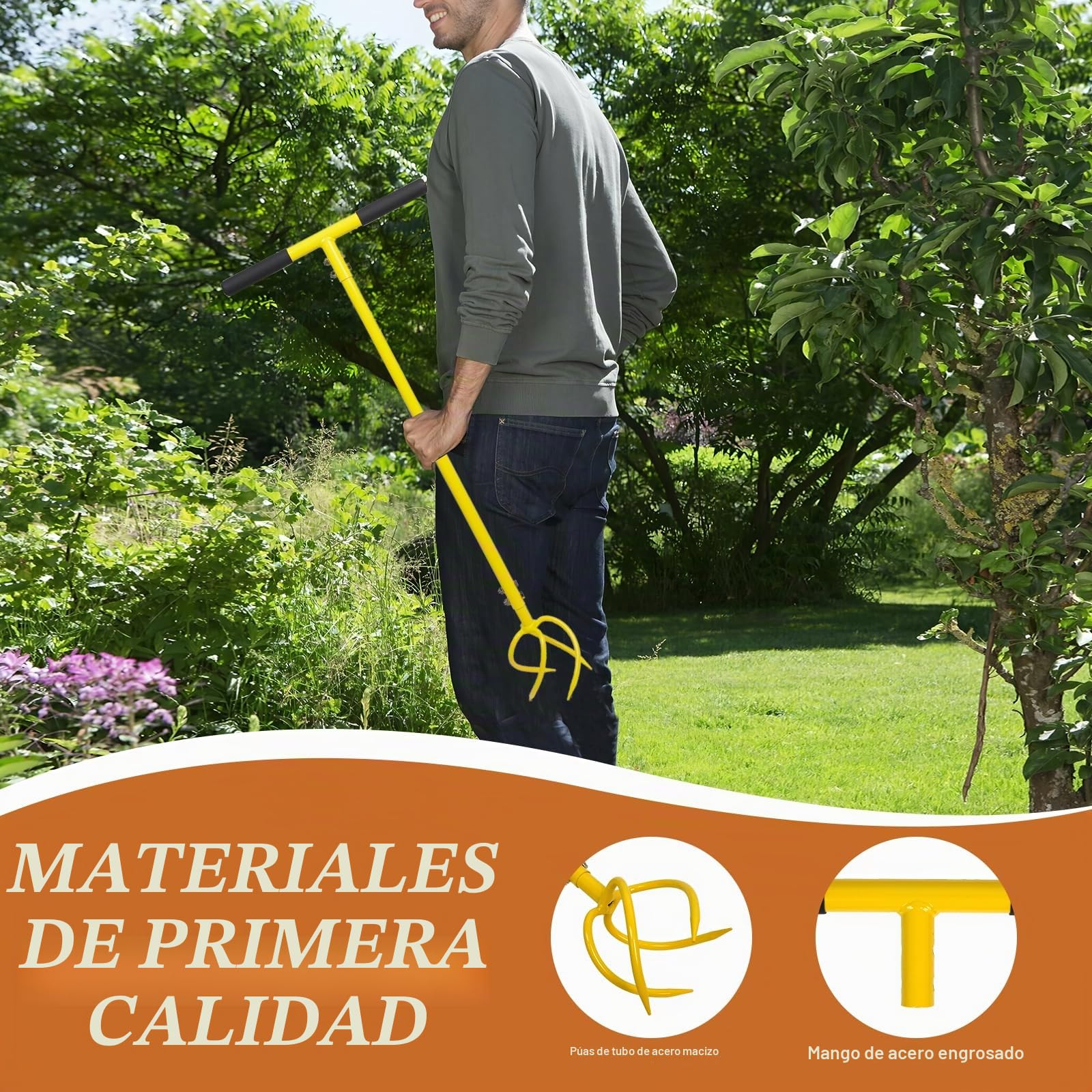 BARAYSTUS Garra de jardín cultivador manual para suelo, malas hierbas y tierra