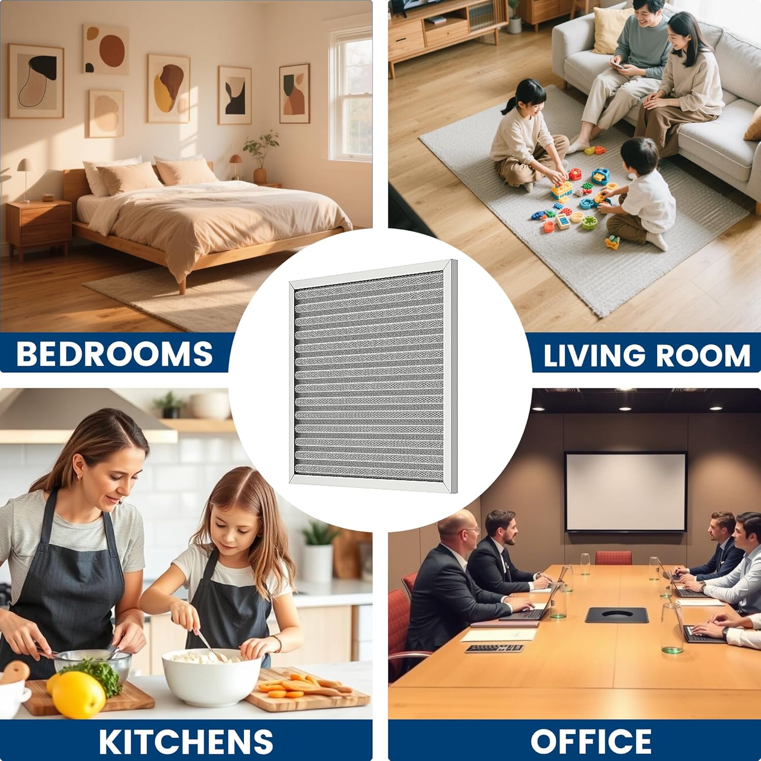 12x12x1 HVAC Furnace Air Filter, Lasts a Lifetime, Washable, the Last HVAC Filter You Will Ever Buy, Healthier Home or Office, Merv 8(Actual Size:11.69x11.69x0.82 Inch)