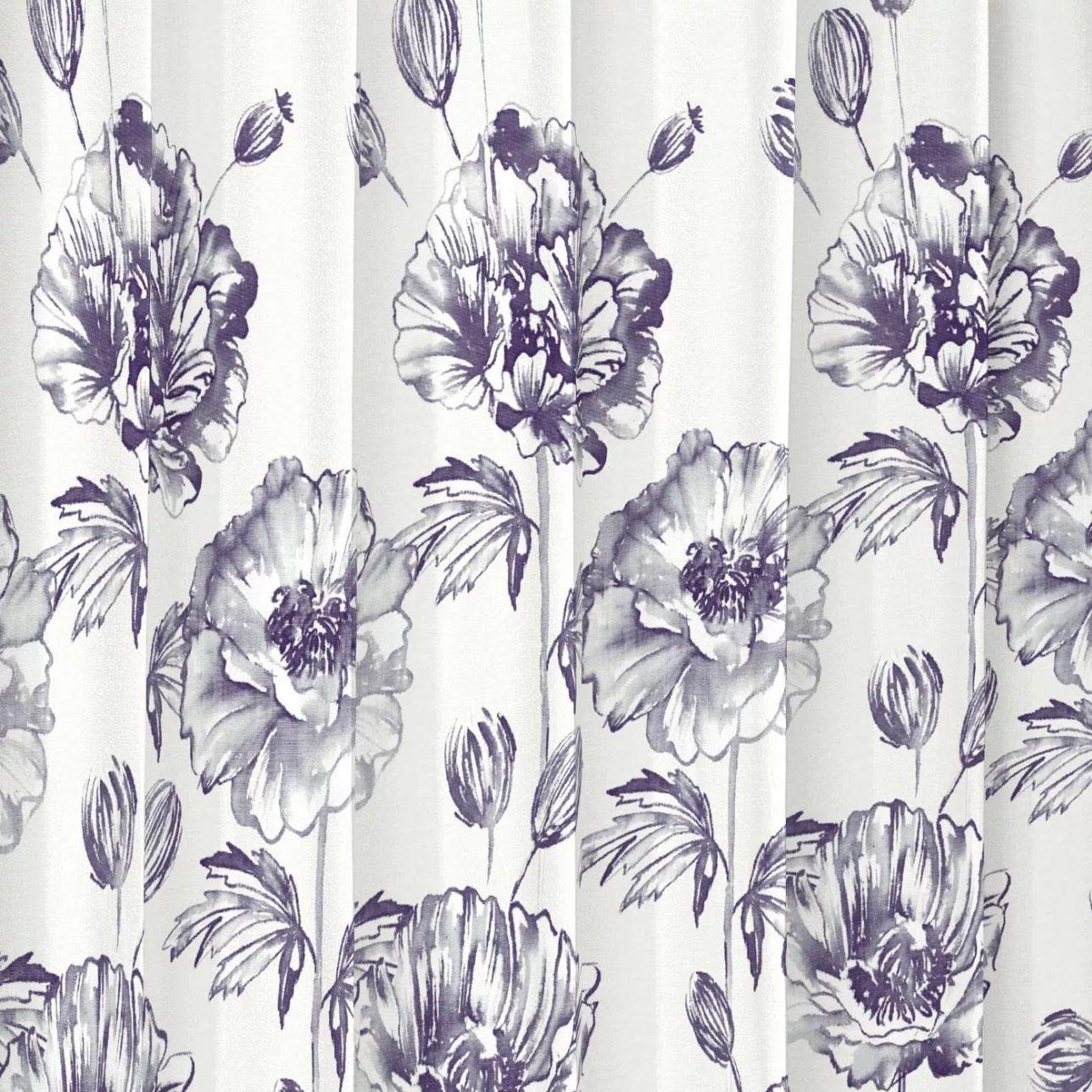 Amazon.com: MARBLE HILL Shower Curtains for Bathroom - Jasmeen 72" x 72"  Machine Washable Bath Curtains, Purple : Home & Kitchen
