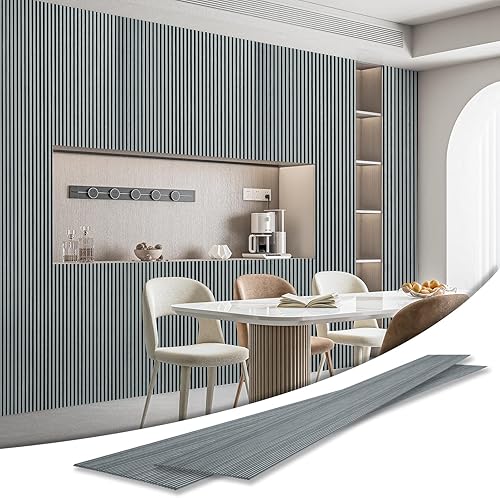 Miniatura 16 de Art3d Paquete de 4 Paneles de Revestimiento de Barra Fina con Adhesivo para Decoración de Paredes Interiores - Paneles de Pared de Listones Delgados