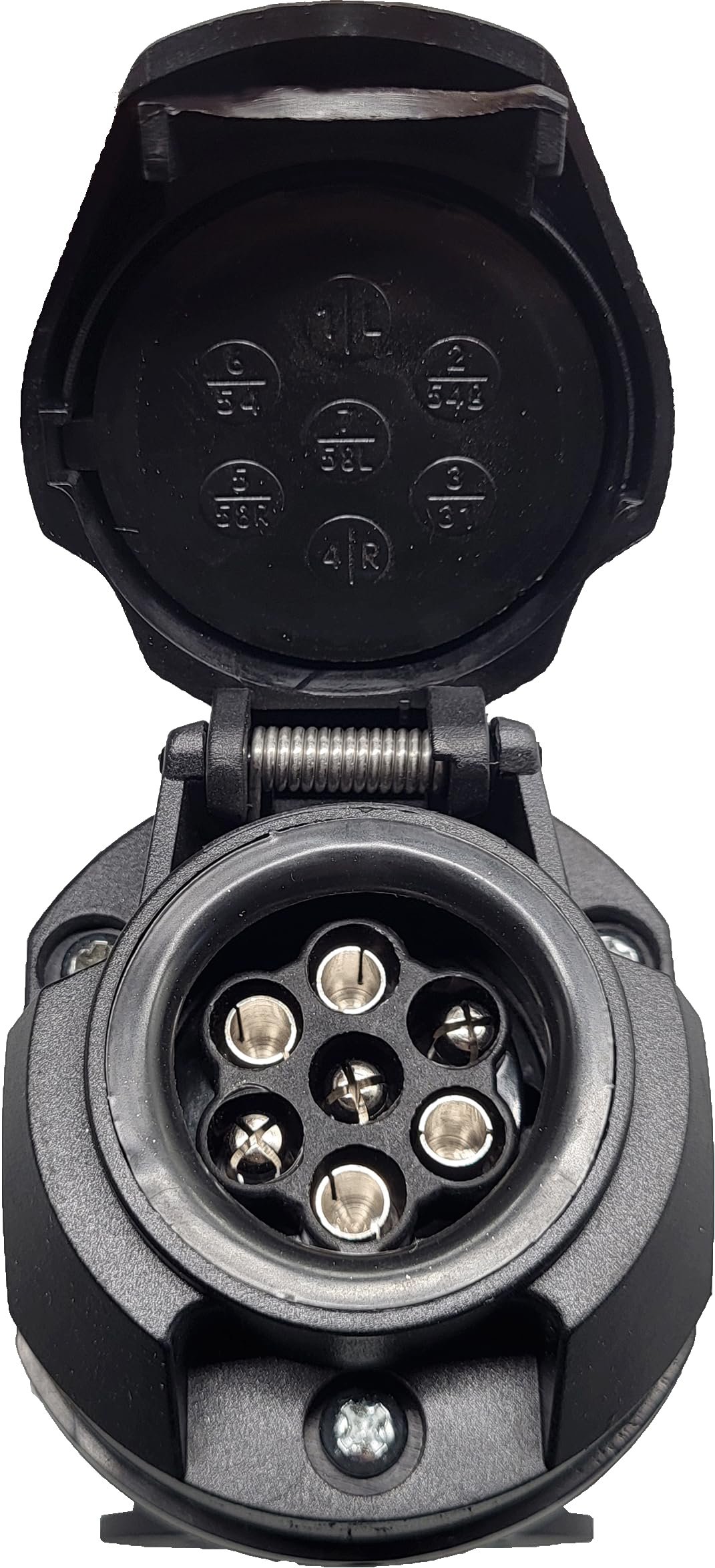 Berger & Schröter | Spannungswandler Adapter für Anhänger 15 polig 24V auf 7 polig 12V, ISO 12098, ISO 1724, Spannungsreduzierer