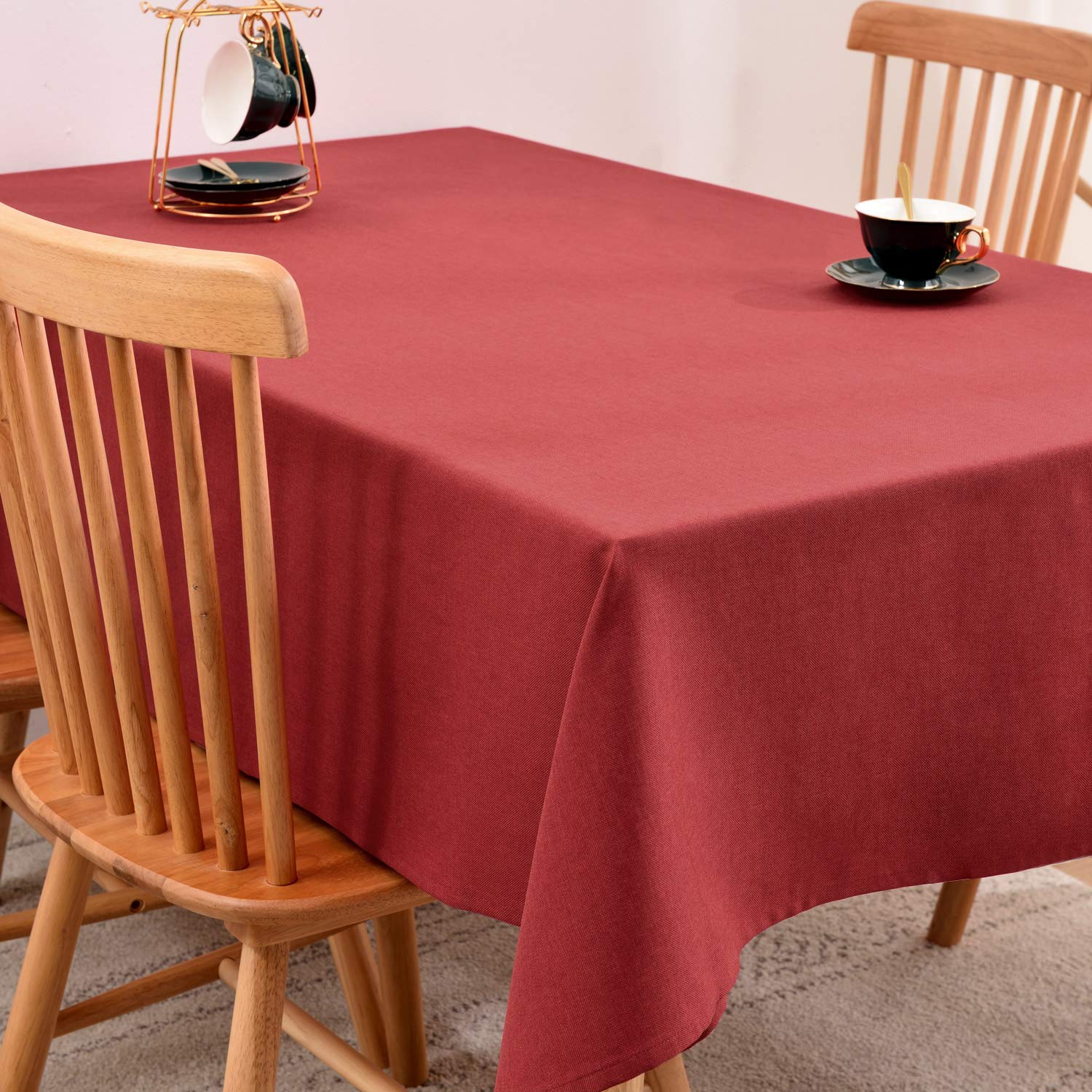 BALCONY & FALCON Tovaglia Impermeabile Antimacchia Rettangolare in Fili Sottili Adatta per Interni Esterni Giardino Ristorante e Decorazione