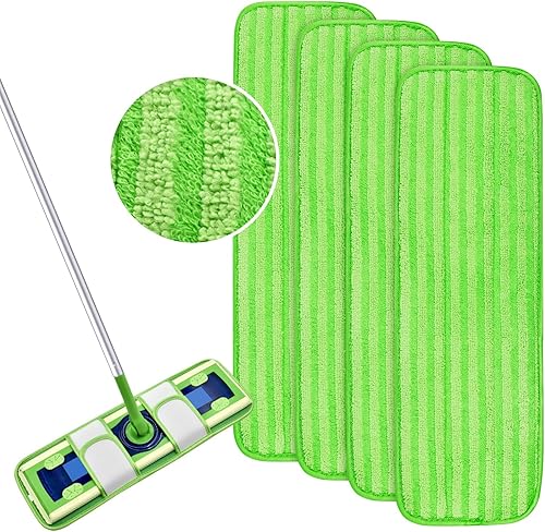 Miniatura 6 de Paquete de 4 almohadillas de microfibra para trapeadores Swiffer XL, reutilizables, para mopa húmeda y seca, compatibles con Swiffer Sweeper XL,