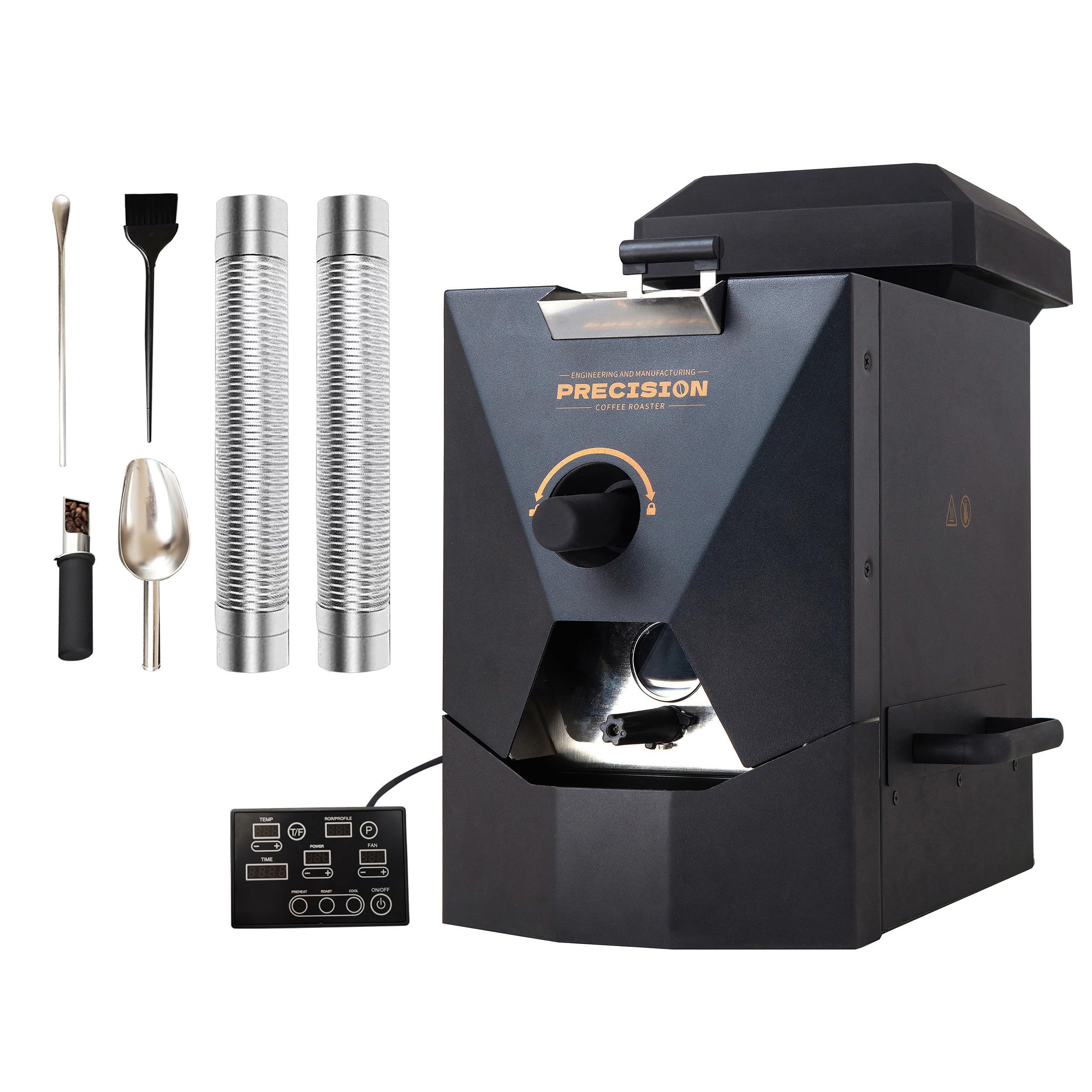 500g Elektrische Kaffeeröstmaschine – Ideal für den Heimgebrauch. Ausgestattet mit intelligenter Automatik, 9 voreingestellten Röstprofilen, manuellem Modus, Spreuabsaugsystem und Kühlfunktion