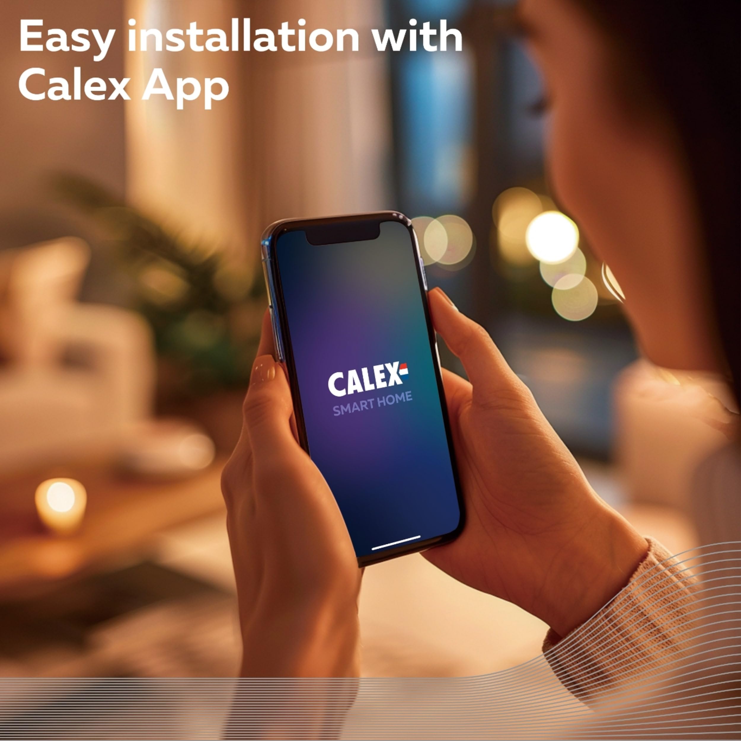 CALEX bombillas LED inteligentes, E14 B35 vela, luz blanca, regulables, control por aplicación y voz, pack de 10