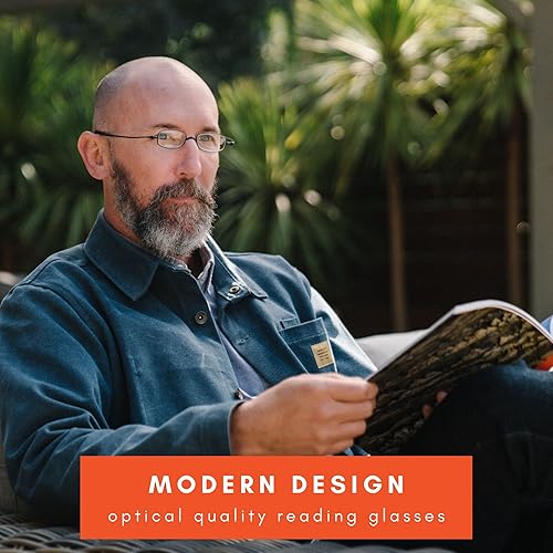 Miniatura 3 de MicroVision Optical Gafas de lectura de aire plegables planas con tecnología patentada de bisagra rodante y estuche compacto para mujeres y hombres