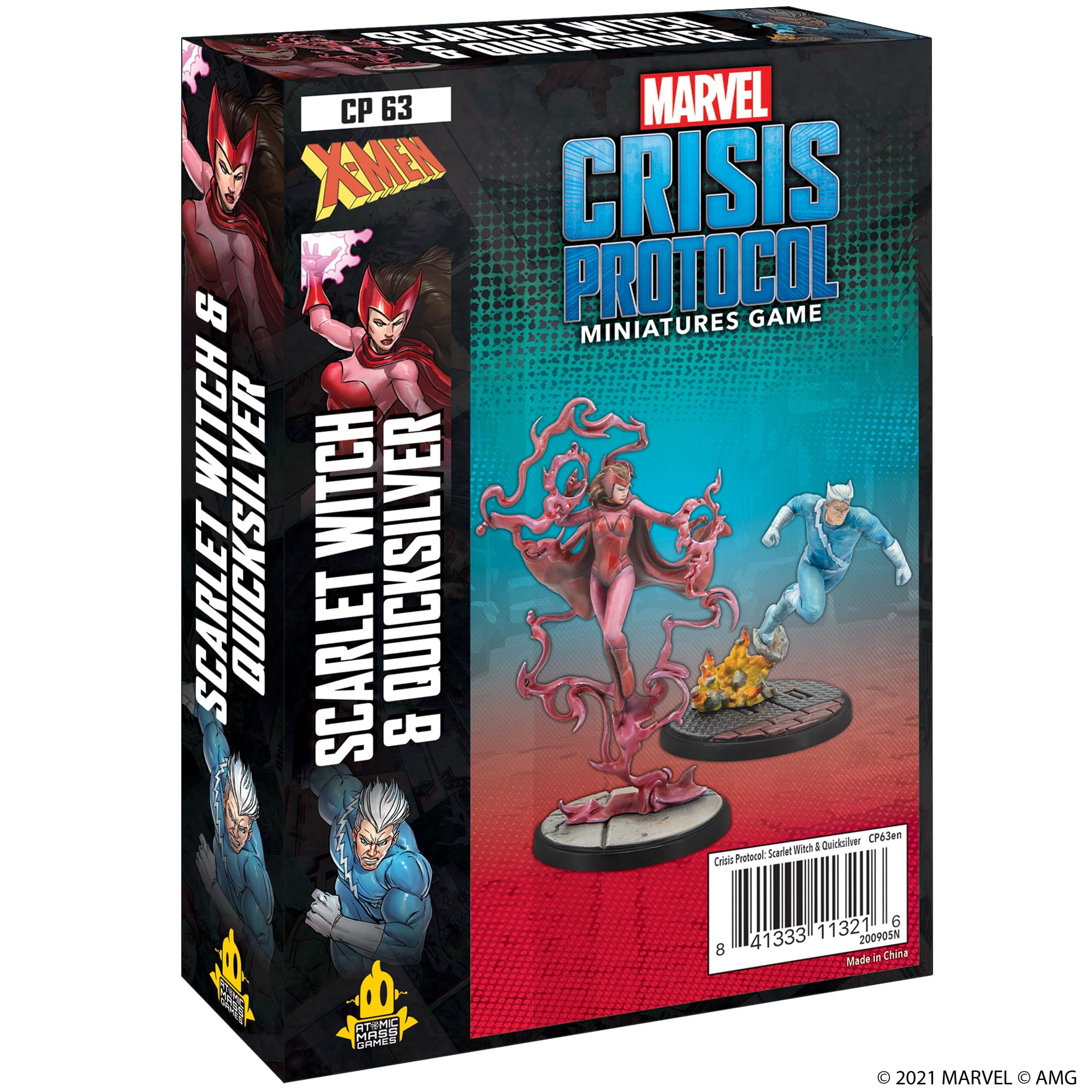 Atomic Mass Games , Marvel Crisis Protocol: Character Pack: Scarlet Witch and Quicksilver: Marvel Crisis Protocol , Miniatures Game , Ages 10+ , 2+ Players , 45 Minutes Playing Time
