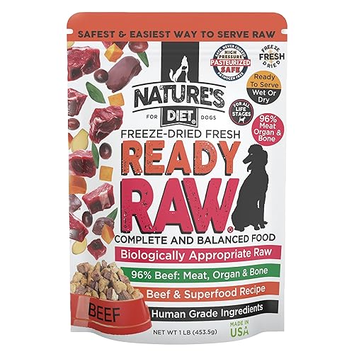 Nature's Diet® Ready Raw® Freeze-Dried Raw Dog Food, Beef, Human