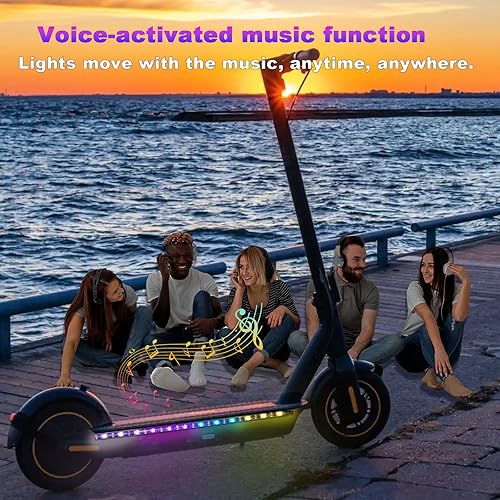 Miniatura 7 de 2 tira eléctrica LED bicicleta scooter luces noche ciclismo colorido lámpara impermeable seguridad monopatín scooter luces