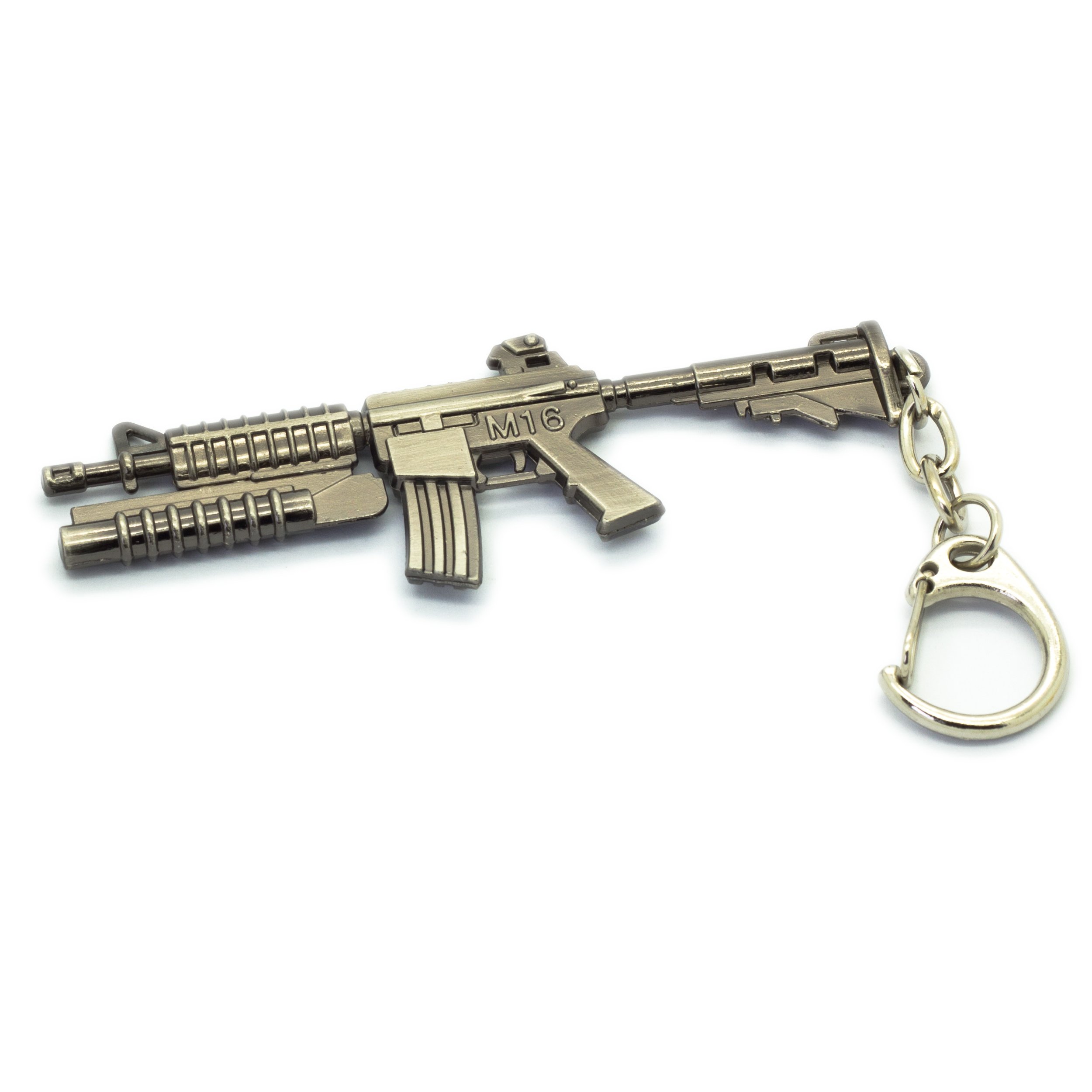 Mingfi M16 Rifle Gun Metal Model Keyring Keychain Pendant