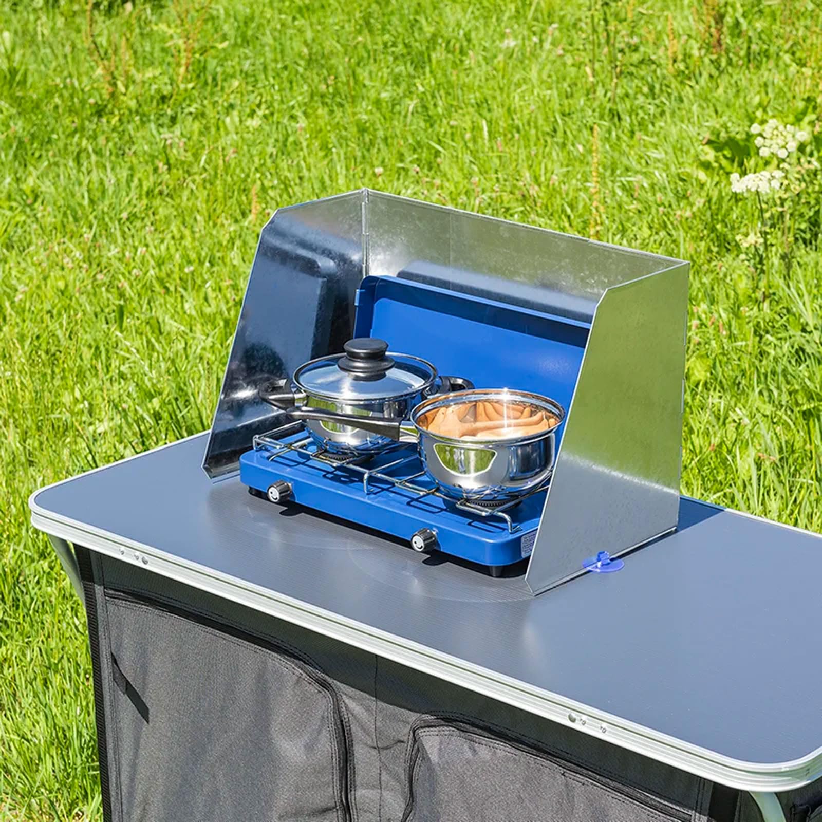 APT Schermo da cucina antivento per fornello a gas, pieghevole, estensibile 37-70x28x32cm
