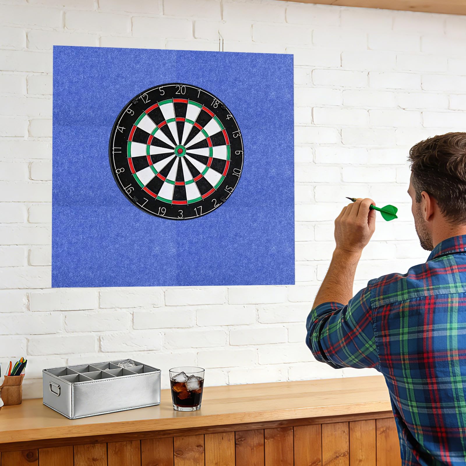 Dartboard Wandschutz, Filz Dartscheibe Wandschutz Selbstklebend, Wandumrandung für Dartboard, Filz-Dartböard-Wandschütz für Dart Wandschütz,Dartböard-Rückseite, Filz-Wandfliesen Kork Board
