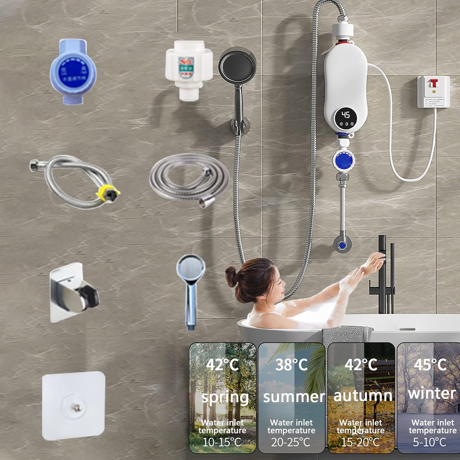 Mini Instant Electric Water Heater 3500W 110V Constant