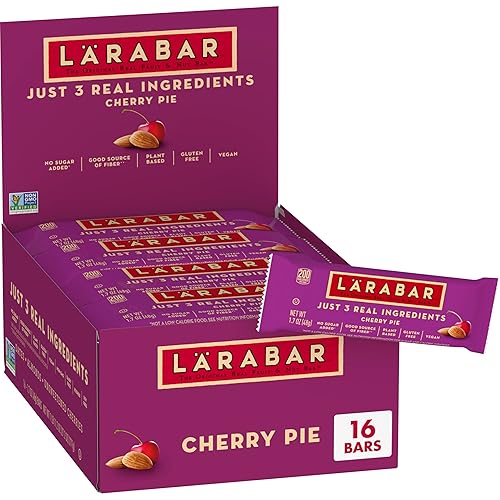 Miniatura 11 de Larabar Cherry Pie, barras veganas de frutas y nueces sin gluten, barras de 1.6 onzas, 12