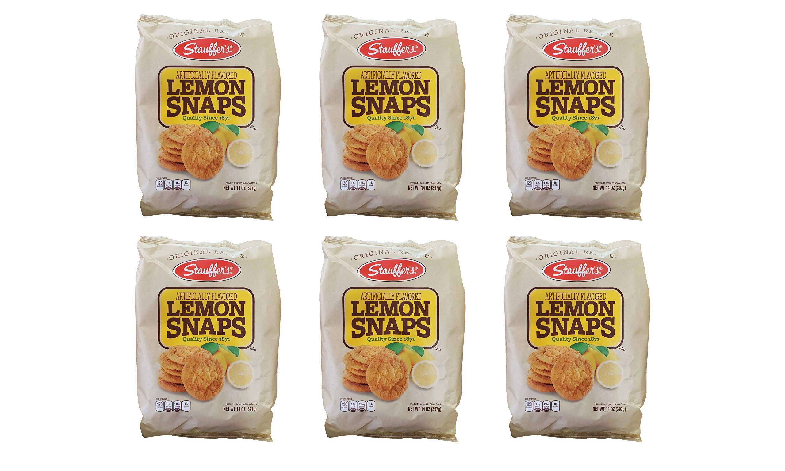 Stauffer'sLemon Snaps Cookies (6 Pack, Total of 84oz)