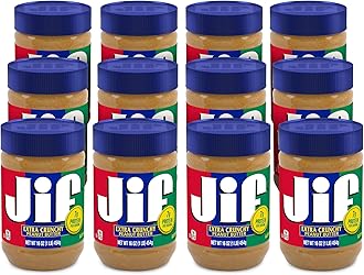 Jif Extra Crunchy Peanut Butter, 16 Ounces (Pack of 12)