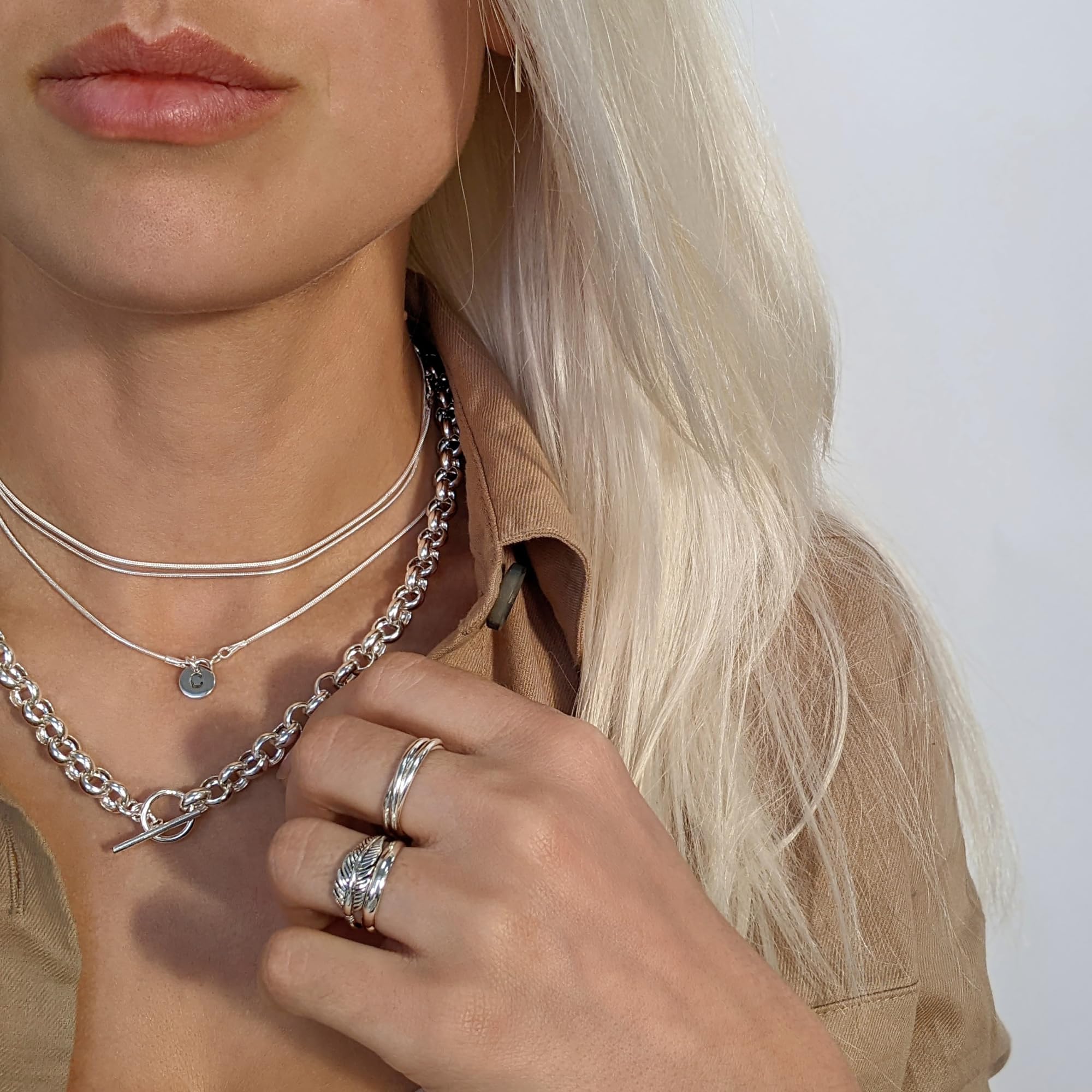 Silverly Anillos de Boda Estilo Ruso para Él y para Ella | Anillo Entrelazado de Cinco Bandas | Anillos Clásicos Multibanda de Plata de Ley 925 para Mujer | Alianza de Matrimonio para Novia o Novio