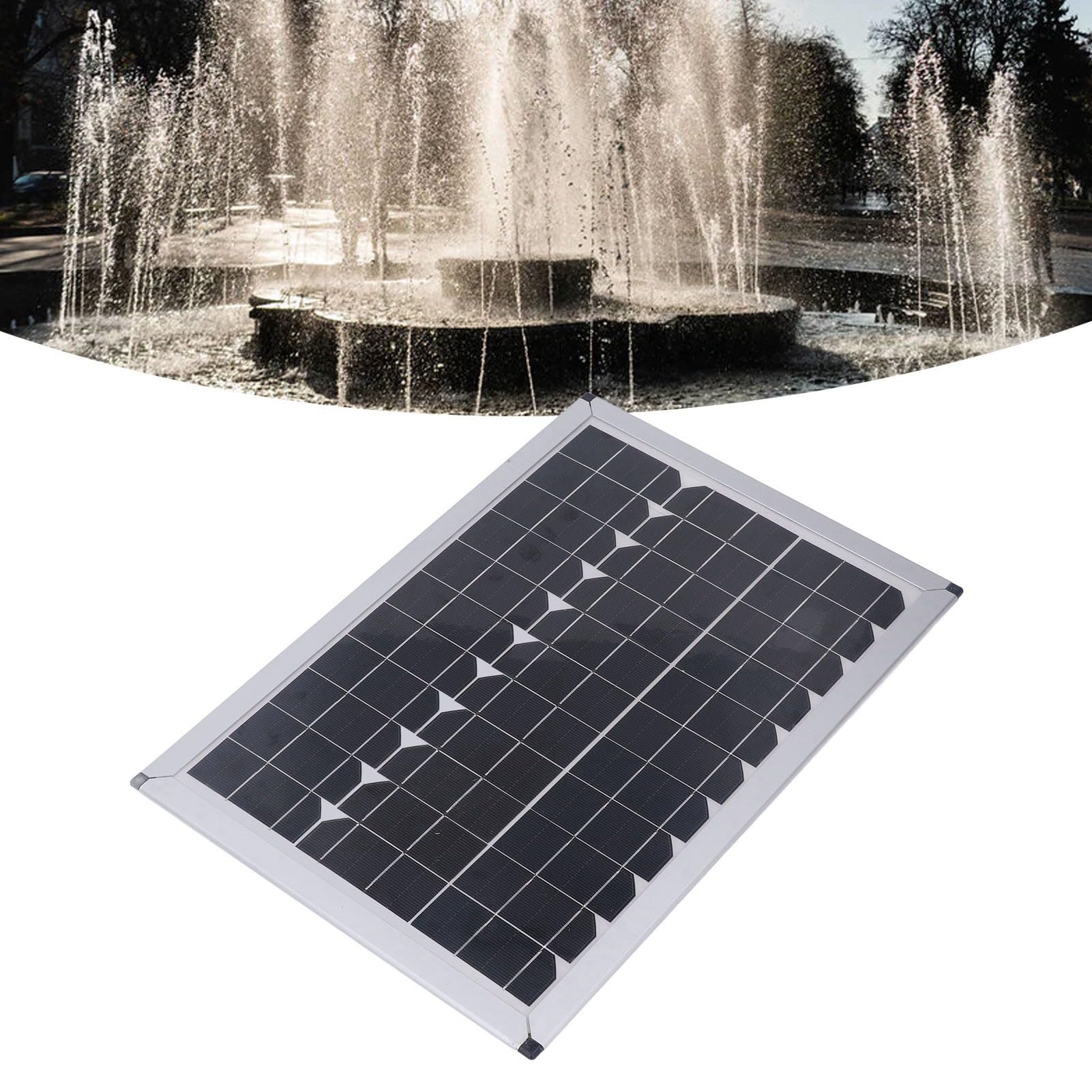 Alomejor Solar Water Pump, 20W with 5m Lift | Materiale ABS durevole, alimentazione solare, installazione facile, adatto per giardini, laghetti