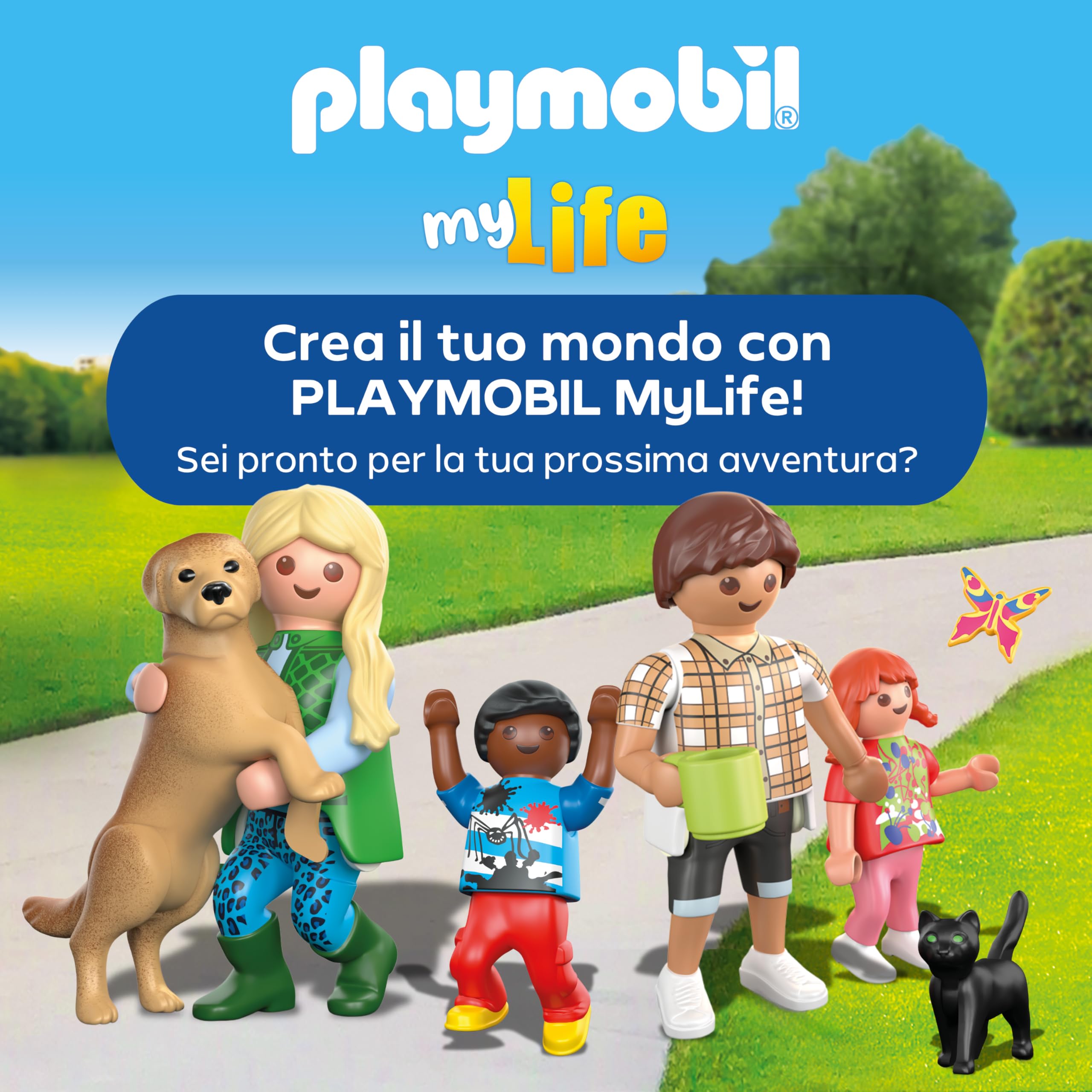 PLAYMOBIL | My Life | Calcio-Arena | Campo da gioco con meccanismo di tiro e 2 porte | Giocattolo calcio dai 4 anni in su | 72056