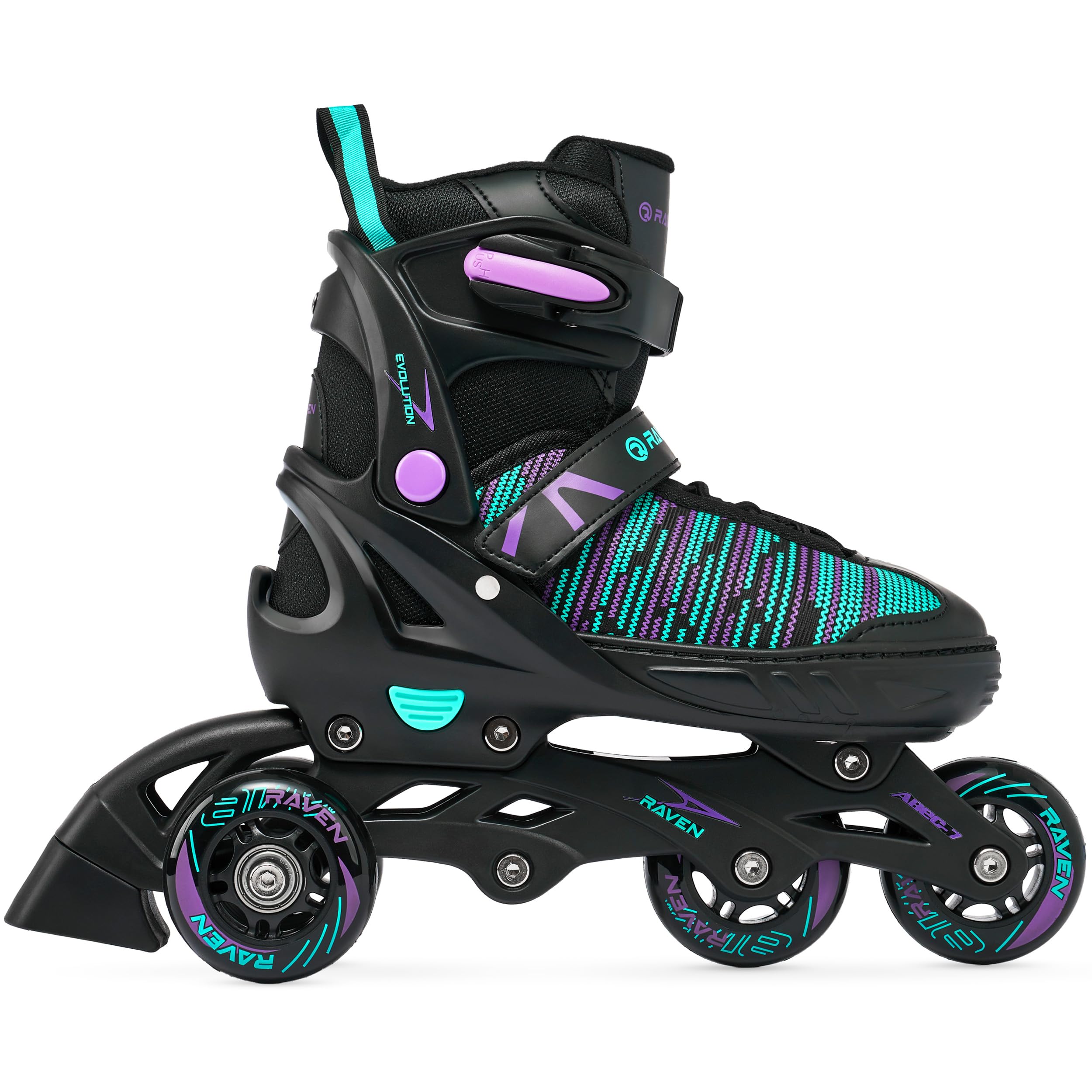 RAVEN 3in1 Inline Skates Pattini in linea Triskates Pattini a rotelle per bambini, adulti, ragazze e donne regolabili Cande