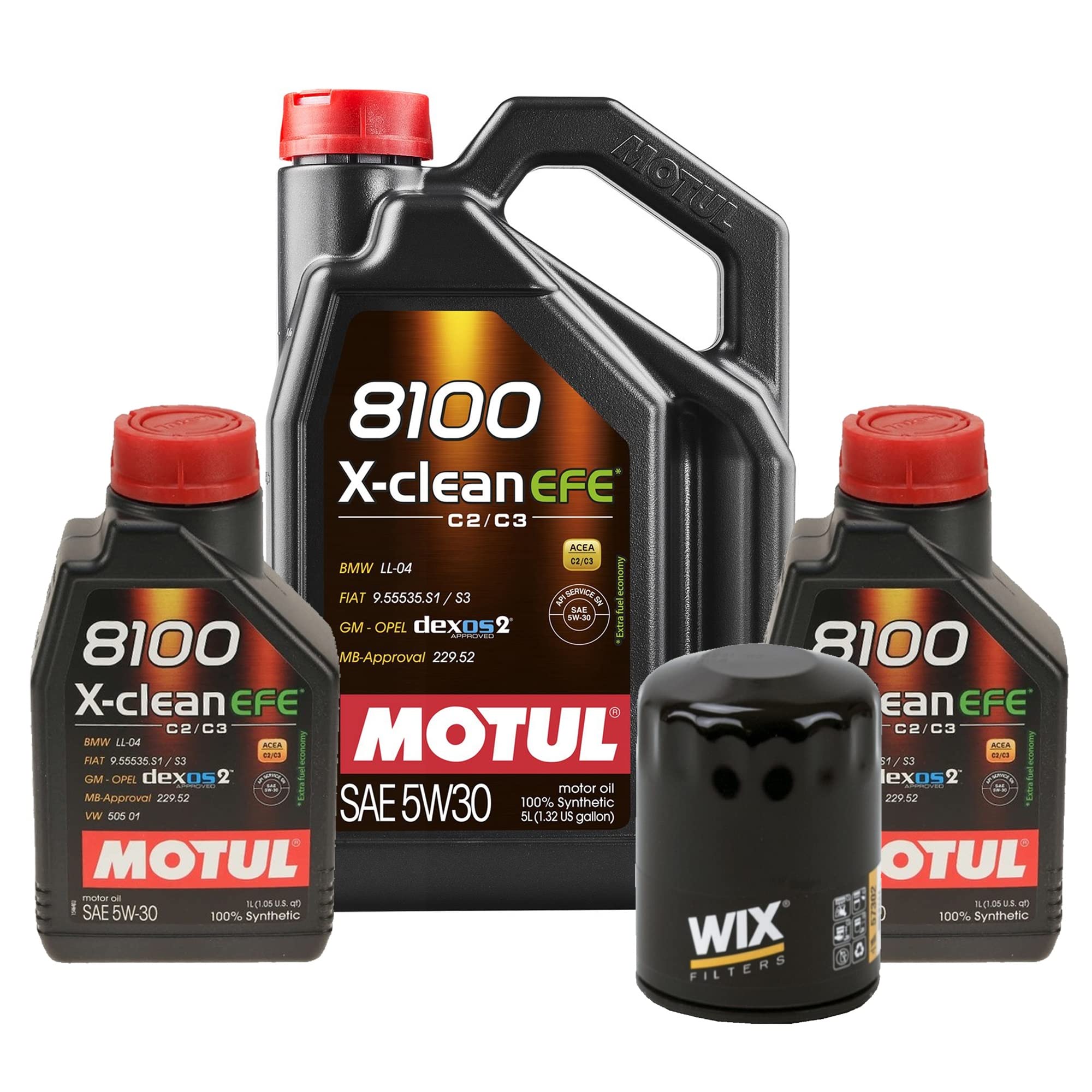 7L Newparts 8100 X-CLEAN EFE 5W30 Filter Engine Motor Oil Change Kit API SN