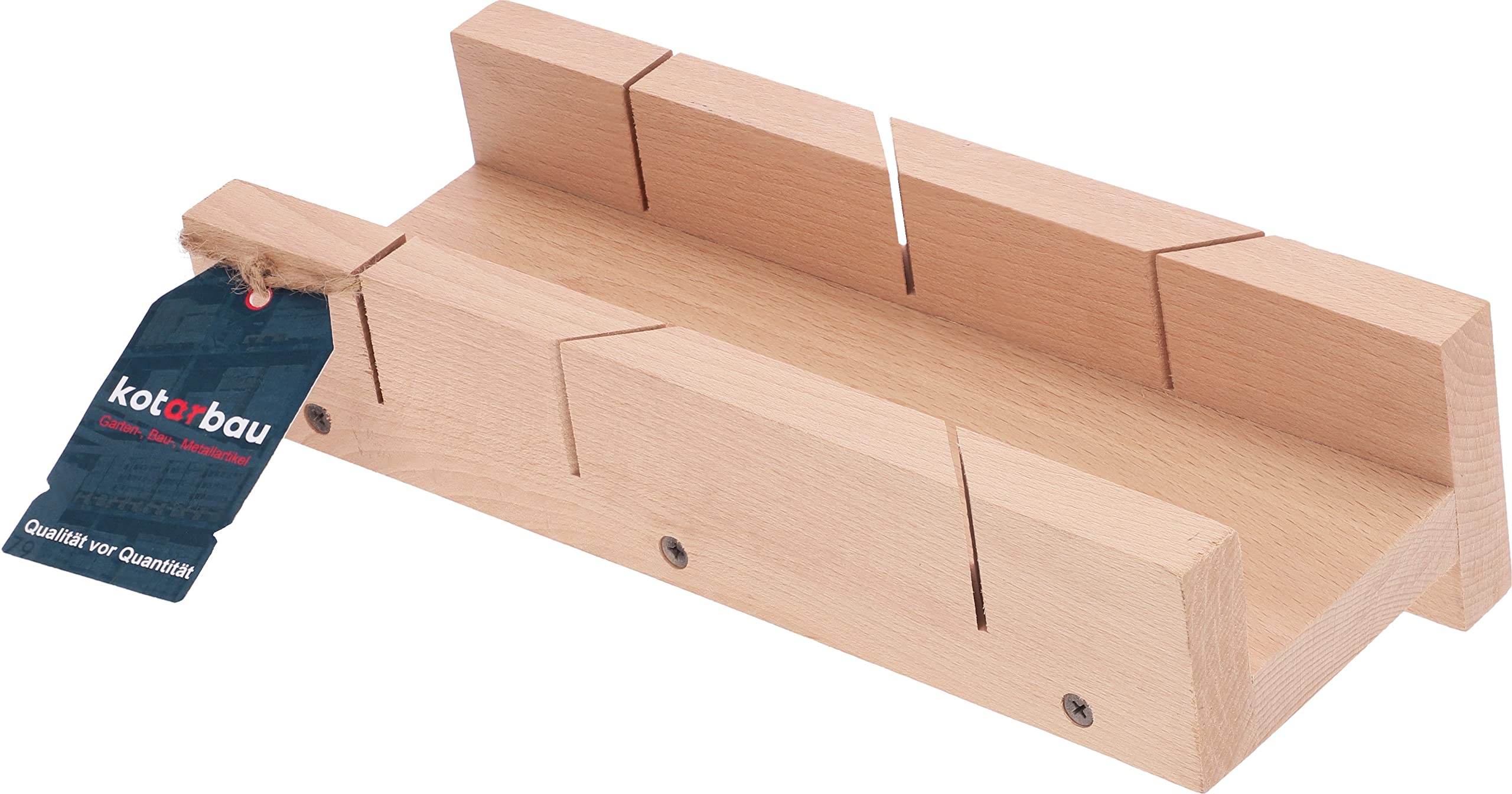 KOTARBAU® Wooden Cutting Box 30 x 12 cm for Cutting Corner Joints Slats Mitre Box Saw Box