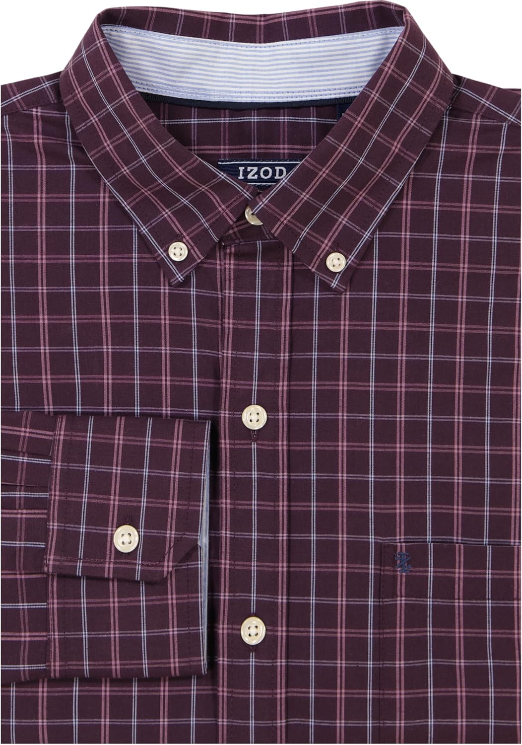 Izod Mens Performance Comfort Long Sleeve Shirt - Image 3