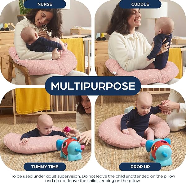 Niimo Nursing Pillow - Oeko-TEX® Standard 100, Ergonomic Baby Support Pillow, Machine-Washable Baby Feeding Pillow, Multifunctional Feeding Pillows for Breastfeeding & Bottle-feeding, 100% Cotton - 4