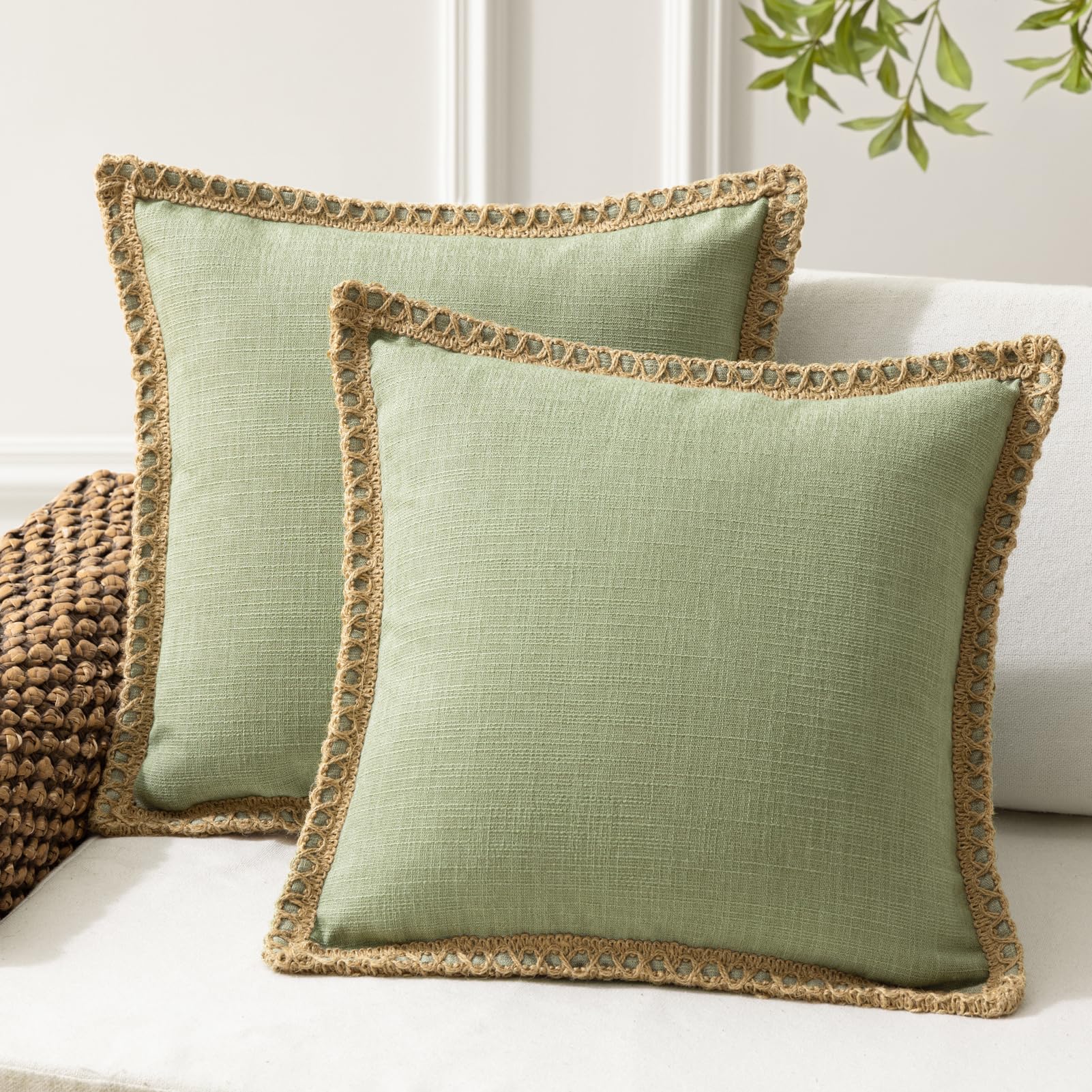 Snapklik.com : Phantoscope Pack Of 2 Farmhouse Decorative Throw ...